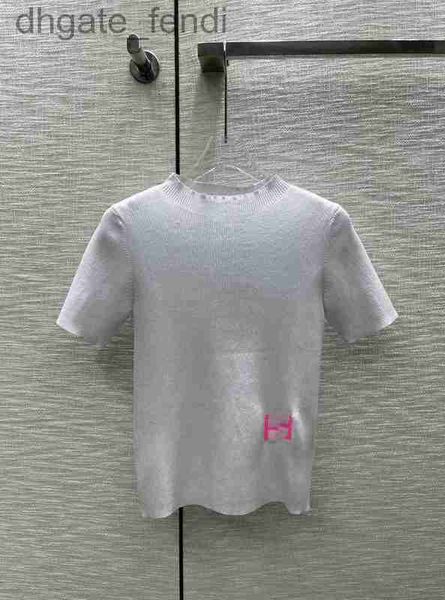 

women's knits & tees designer 2023 spring summer o neck short sleeve high end jacquard designer sweater 0327-11 4ch1, White
