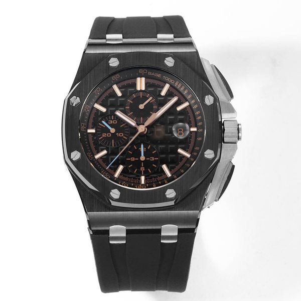 

Luxury men's watch Quartz watch 44mm Ceramic dial Stainless steel case Rubber strap Luminous waterproof strap dhgate Watch Montre De Luxe Watch Factory watch, 18