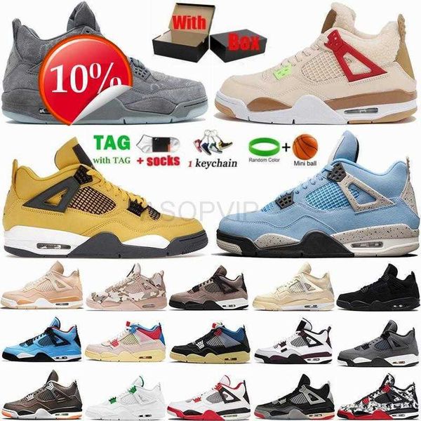 

2023 ogmens 4 4s basketball shoes university blue white oreo shimmer red thunder metallic purple black cat paris bred men women sneakers tra
