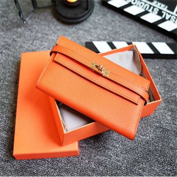 

rfid new women's leather multi card buckle wallet handbag