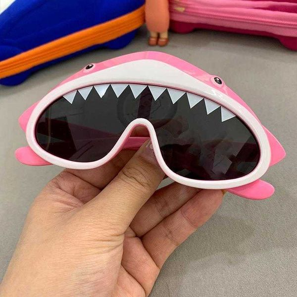 

shark polarized kids sunglasses boys and girls silicone sun glasses eye, Blue