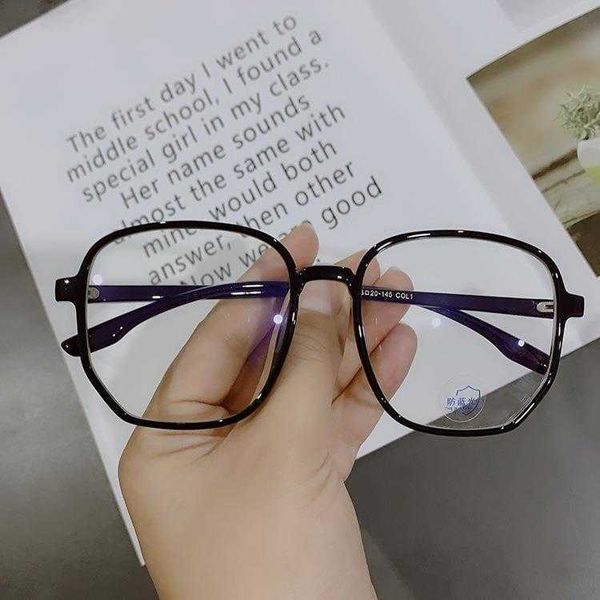 

ultra light polygon anti blue ray plain glasses internet celebrity all match