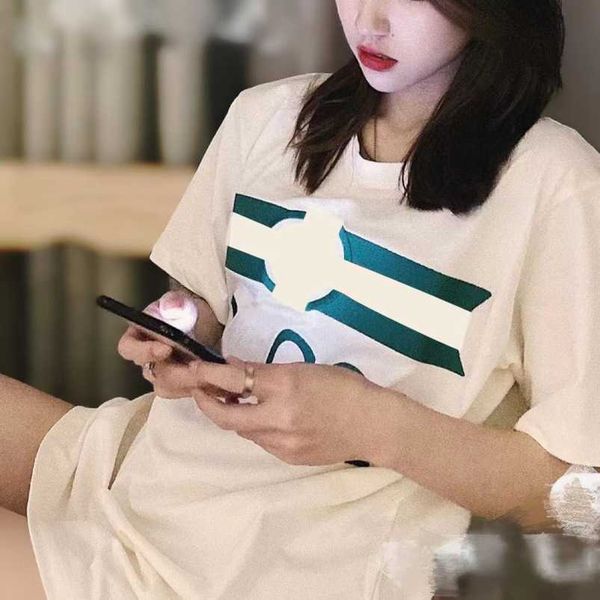 

womens designer t shirt differentiation market trends versatile embroidery sleeve t-shirt loose tee xxl, White;black