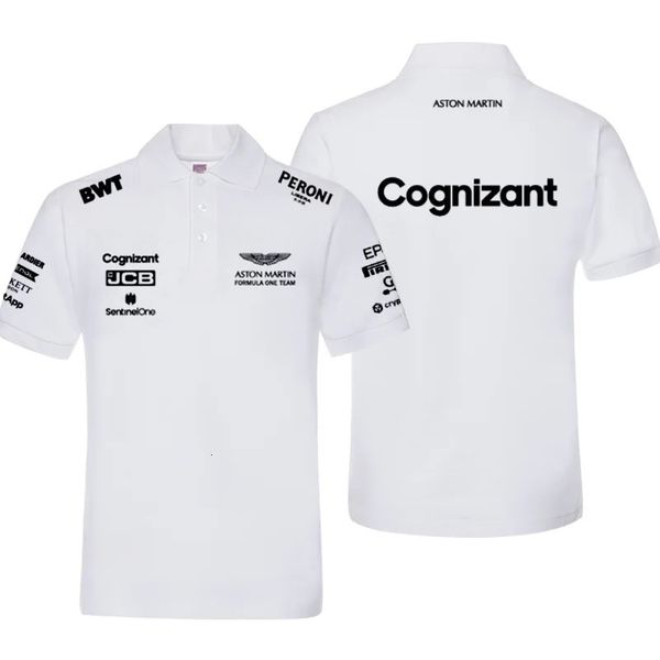 

mens tshirts summer and womens casual breathable short sleeve polo shirt motorsport aston martin 230408, White;black