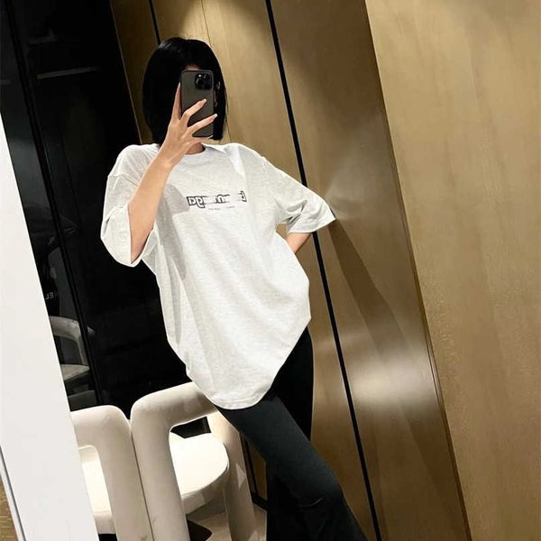 

luxury designer women t shirt shirt high edition 2023 summer front back letter print size 8 jersey sleeve t-shirt, White;black