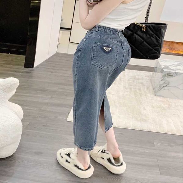 

designer women's clothing 20% off shirt family 23 split denim skirt 2023 style recommended pair with wear to save your heart, Black