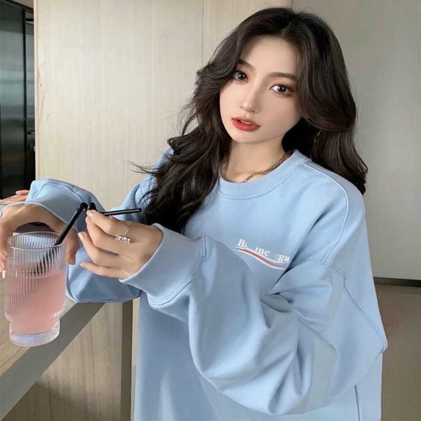 

designer women's clothing 20% off shirt high edition early spring classic basic coke wave print round neck, Black