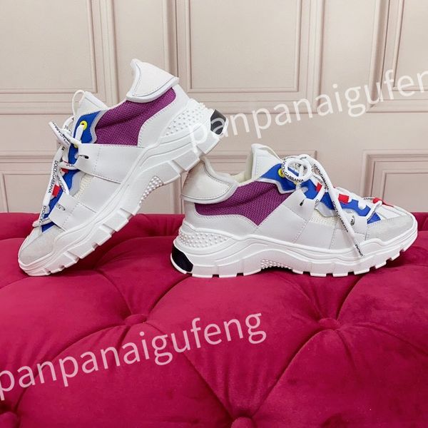 

2023 new luxury casual shoes calfskin reflective sneaker designer mens women sneakers fashion leather trainers, Black