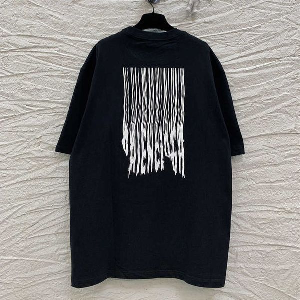 

2023 new designer womens t shirt high-end shirt high edition 2023 summer moss code letter print loose sleeve t-shirt, White;black