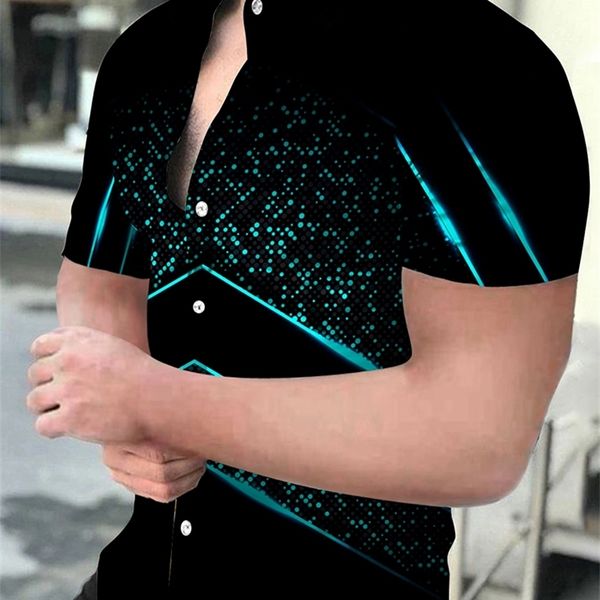 

men's casual shirts luxury man shirt male summer hawaiian print social short sleeve men's casual single button slim blouses mens d, White;black