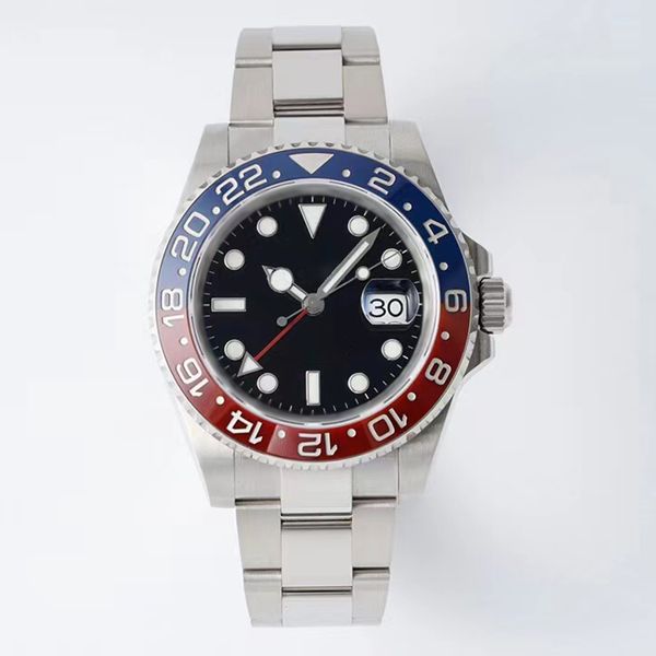 

mens automatic mechanical ceramics watches 40mm full stainless steel gliding clasp classics swimming wristwatches sapphire luminous wristwat, Slivery;golden