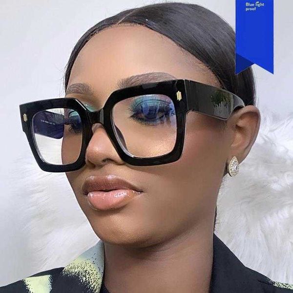 

square mi nail large frame glasses plain personalized anti blue light