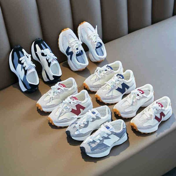 

2022 spring children's sport shoes boys' girls' small waist casual shoes fashion baby kids sneakers size 21-37 y220510, Black