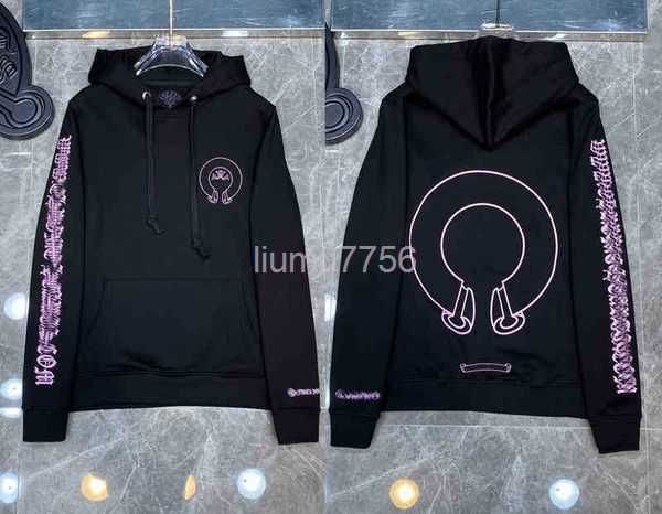 

men's hoodies sweatshirts designer luxury classic fashion mens zipper ch horseshoe sanskrit cross print pullover hooded sweater 311ev g, Black