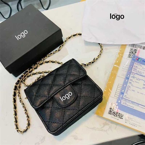 

2023 new boxed chain bag flip women's lingge trend fashion single shoulder diagonal straddle belt box