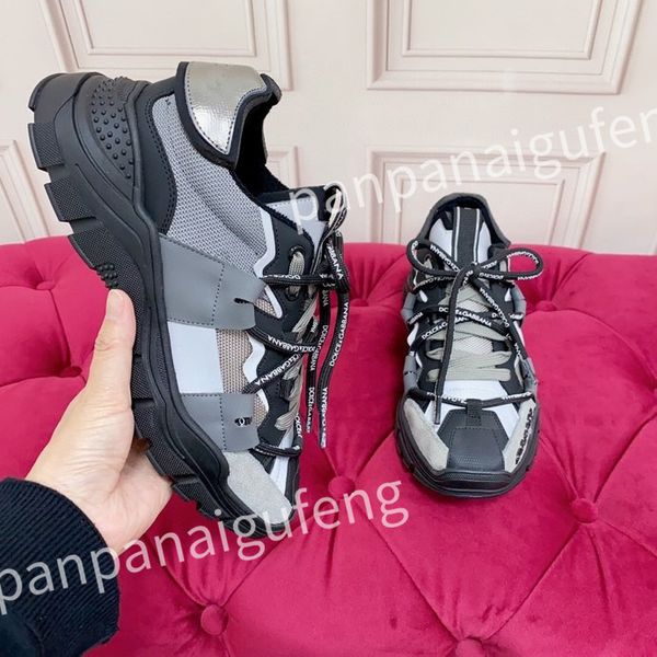 

luxury casual shoes calfskin reflective sneaker designer mens women sneakers fashion leather trainers, Black