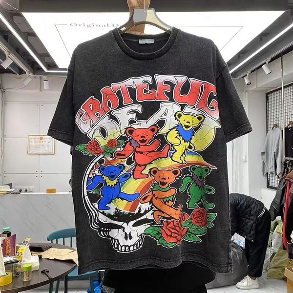 

men's t-shirts crazed bear monogrammed short sleeve shirt 230410, White;black