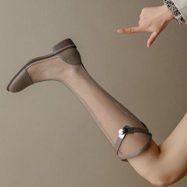 

2023 new summer women's net cool boots sandals breathable mesh openwork cool boots party women's shoes sports breathable walking, Black