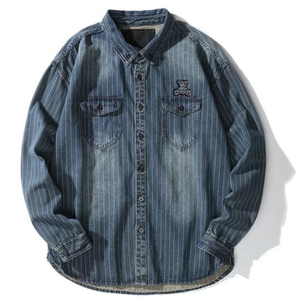 

designer men's high-quality denim jacket, pure cotton jacket, sports autumn and winter quick drying jacket, button high street trend, c, Black;brown