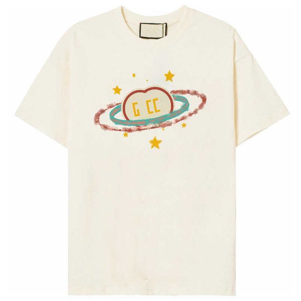 

2023 new designer womens t shirt high-end shirt correct version summer print relaxed sleeve t-shirt top, White;black