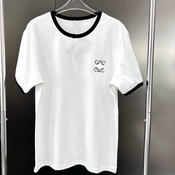 

luxury designer women t shirt 2023 summer high edition classic luojia simple versatile round neck sleeve t-shirt, White
