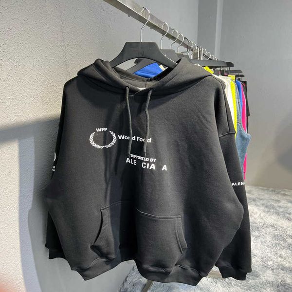 

womens designer t shirt tracksuit shirt high edition autumn winter hoodie family grain co bred long sleeve, Black