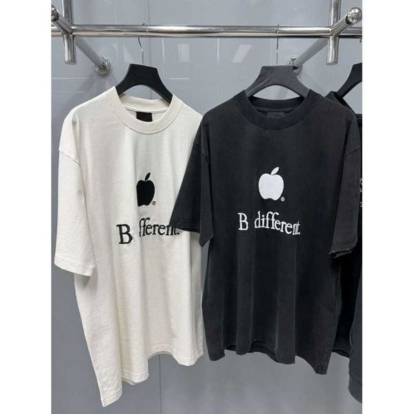 

designer women's clothing 20% off shirt spring/summer apple embroidery t-shirt oversize sleeve, White;black