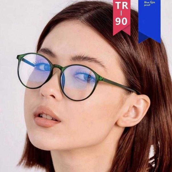 

anti blue ray round glasses frame all match plain core insert leg 8551