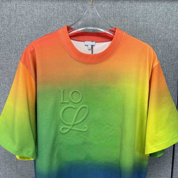 

fashion colorful short sleeve tshirt 3d embossed pullover loe tee designer t shirt men women pure cotton sweatshirt breathable loose tshirts, White;black