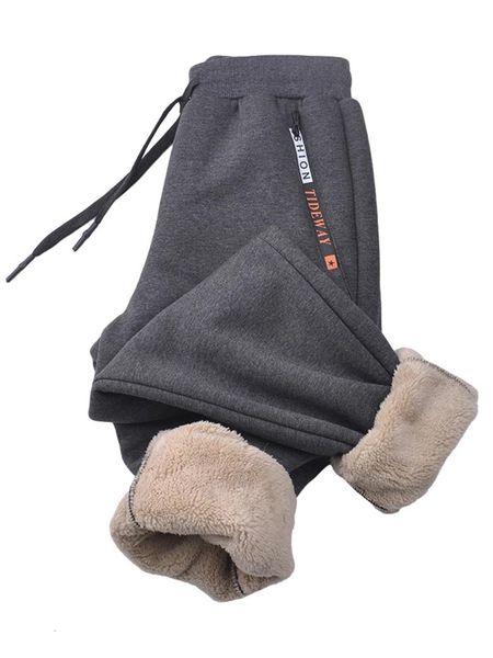 

men's pants winter thick warm fleece sweatpants men joggers sportswear casual track plus size 6xl 7xl 8xl 230410, Black