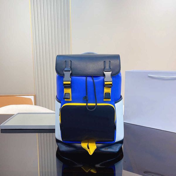 

designer backpacks men luxury backpack purse leather back pack fashion color matching bookbags shoulder bags women handbags 221220