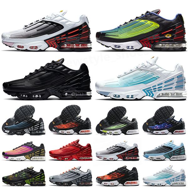 

2023 tuned iii plus 3 tn running sports shoes size 12 mens triple white obsidian green aqua crimson red tn3 men women outdoor trainers sneak