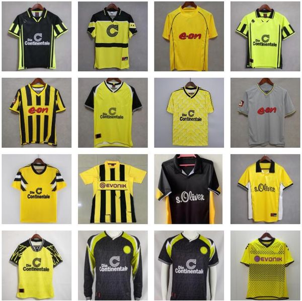 

dortmund retro soccer jerseys 1988 1989 1994 1995 1996 1997 1998 2000 2001 2011 2012 2013 vintage football shirt reus borussia moller 88 89, Black;yellow