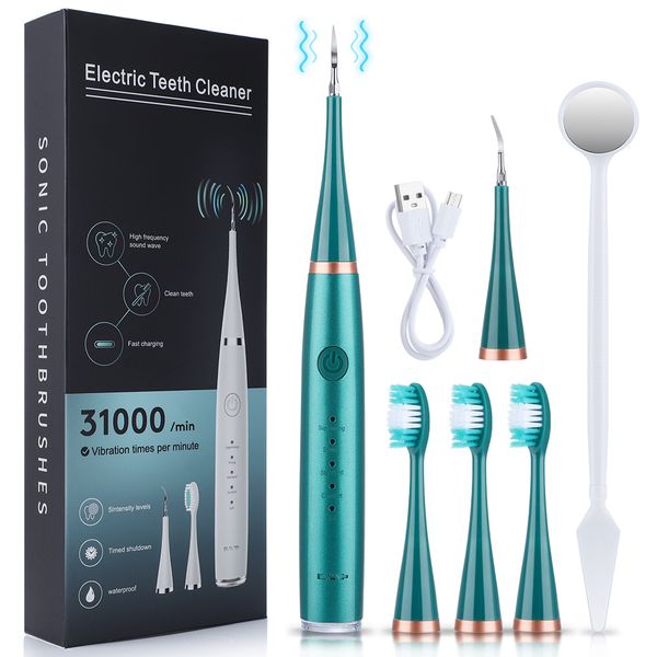 

toothbrush sonic electric tooth brush tartar eliminator scraper cleaner dental calculus stone remover usb rechargeable 230408cale