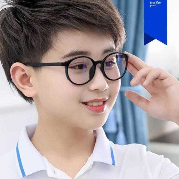 

childrens anti blue light round frame plain glasses retro eye protection