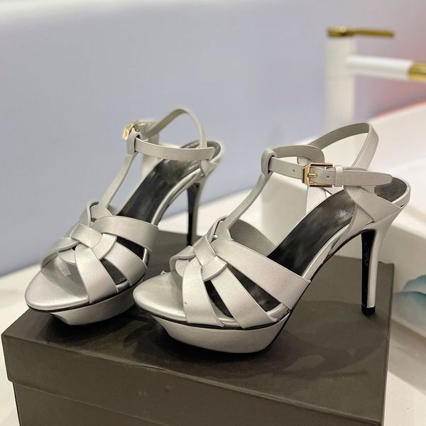 

tribute woven platform pumps sandals heeled stilletto heels open-toe shoes women's luxury designers leather outsole evening dress shoes, Black