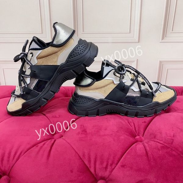 

2023new women mens brand casual shoes sneakers spring trendy family jindian color matching net running casual shoes, Black
