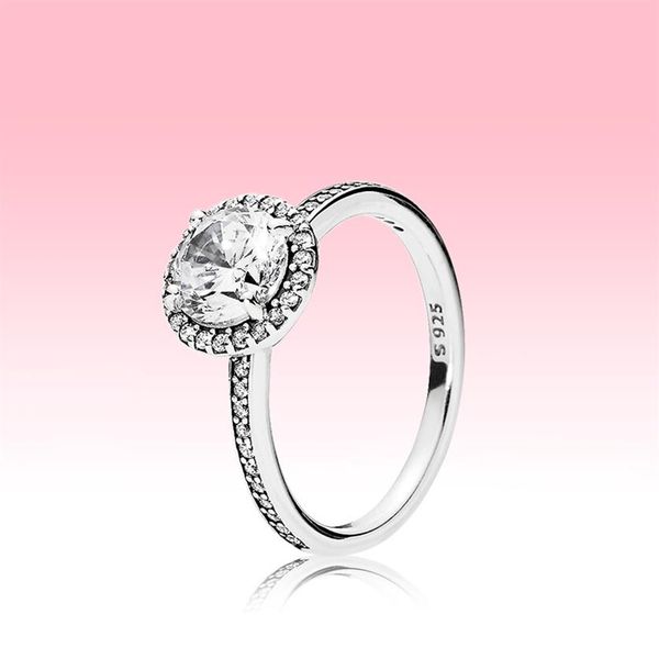 

authentic 925 sterling silver cz diamond ring with logo and original box fit pandora style wedding ring engagement jewelry for wom215y