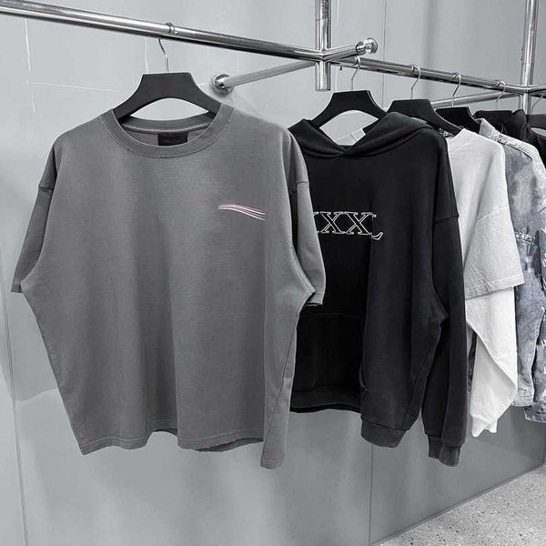 

2023 new women's tshirt shirt edition house coke wave print wash washed hole sleeve t-shirt, White;black