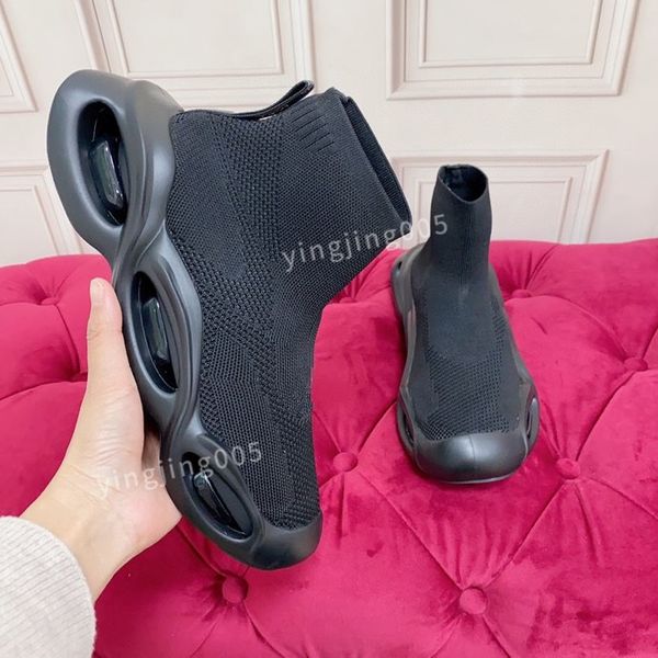 

2023new designer men sneaker shoes brushed leather white quality runner sports lug sole casual walking, Black