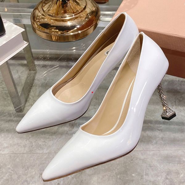 

2023 fashion women pumps high heel shoes wedding shoe with rhinestone lady thin heels size 35-40 -194, Black
