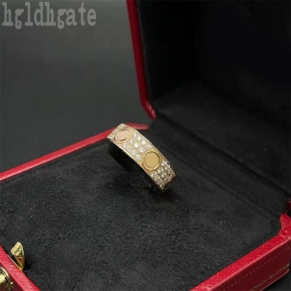 

lady plated gold rings screw designer ring for lovers engagement retro letters wedding band anniversary forever promise love ring crystals i, Silver