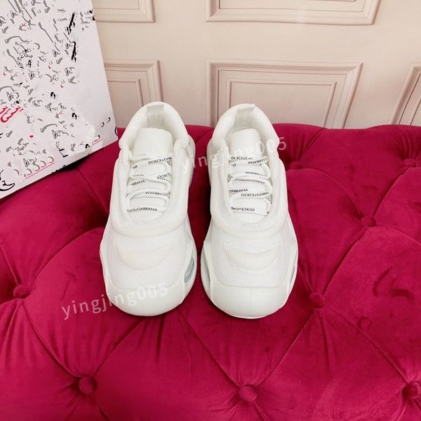 

new designer womens sneaker shoes brushed leather white black runner sports lug sole casual walking2023