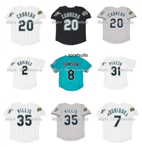 

2003 miguel cabrera marlins jerseys college baseball dontrelle willis gary sheffield piazza 7 ivan rodriguez 2 hanley ramirez 8 andre dawson, Blue;black