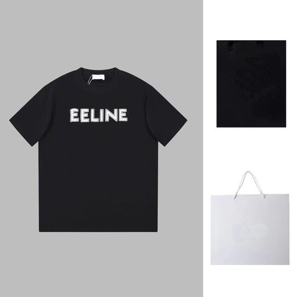 

2023ss spring/summer designer letter print t shirt cotton fabric round neck pullover short sleeve t-shirt sweatshirt w23a3d, Black;brown