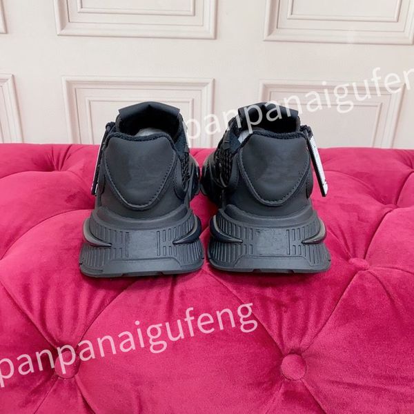 

2023 casual shoes calfskin reflective sneaker designer mens women sneakers fashion leather trainers, Black