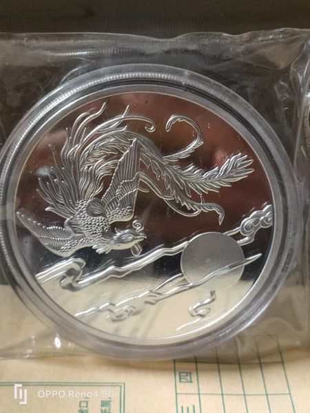 

arts and crafts chinese mint 5 oz ag 999 phoenix silver coin