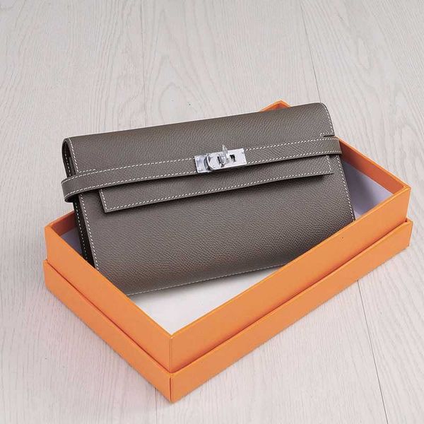 

2023 new palm pattern layer cow leather handbag wallet women's long