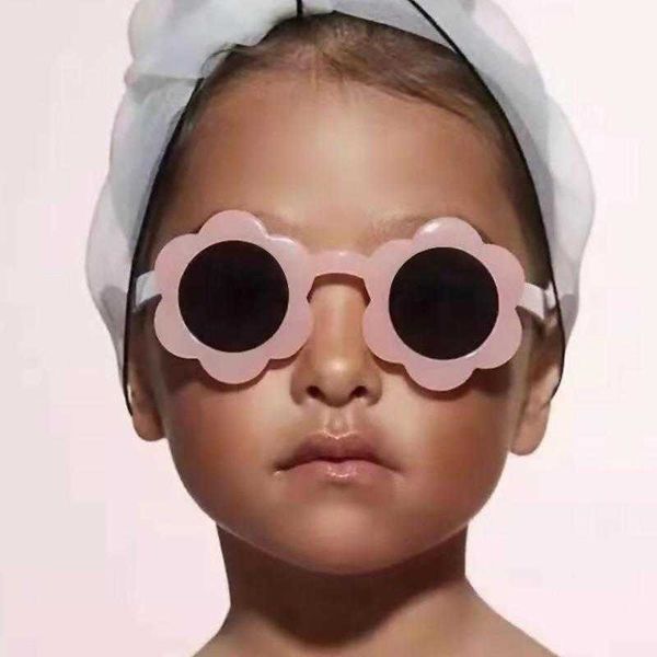 

fashion trendy kids sunglasses cute flowers personalized cartoon baby, Blue