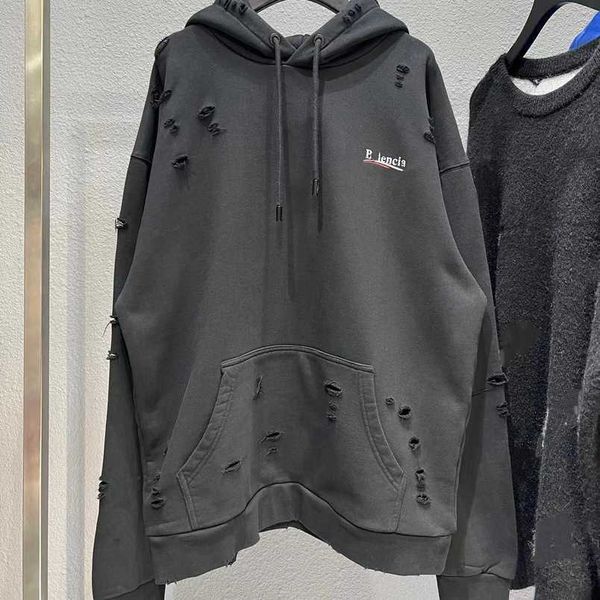 

womens designer t shirt tracksuit shirt autumn/winter personalized house perforated coke print ins loose long sleeve, Black